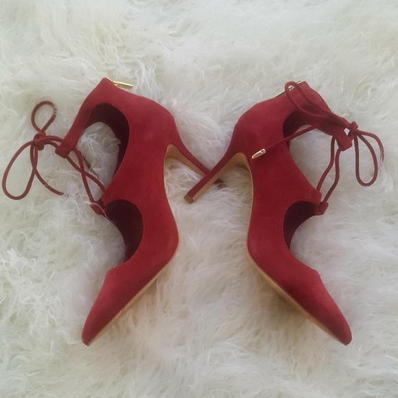 Lord & Taylor 424 Fifth | Benci Suede Heels | Sz 7 - Picture 6 of 7